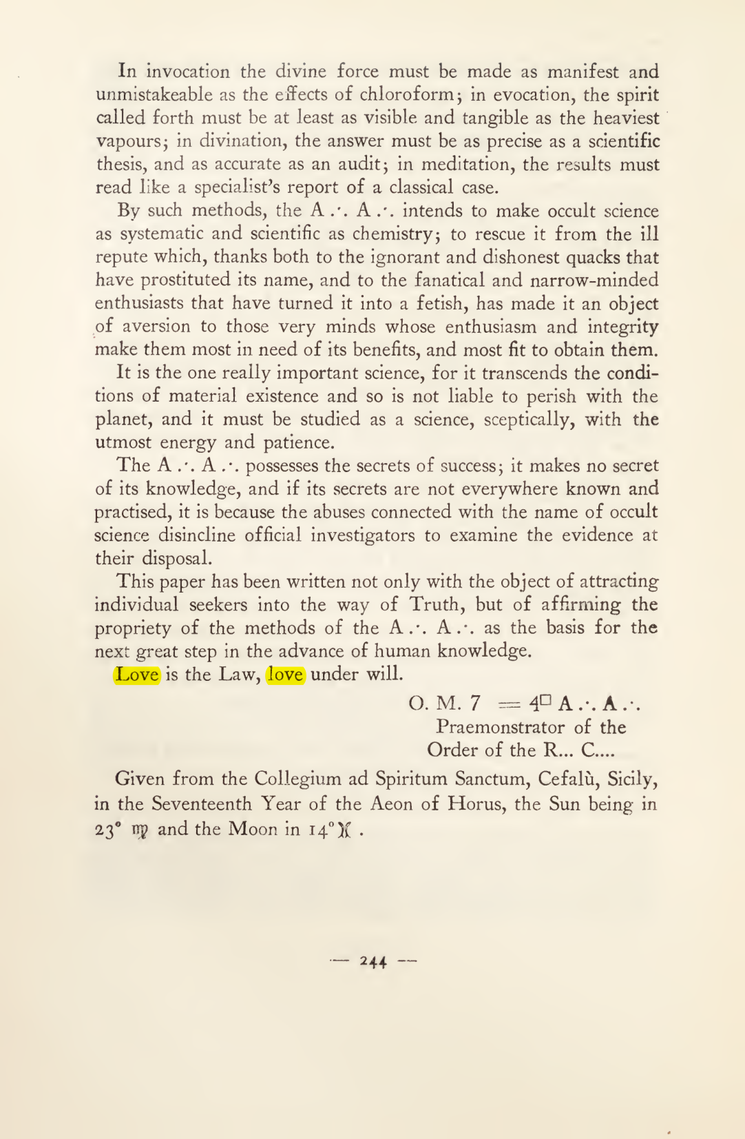 Original scan of Magick in Theory and Practice (Section 3), PDF page 40