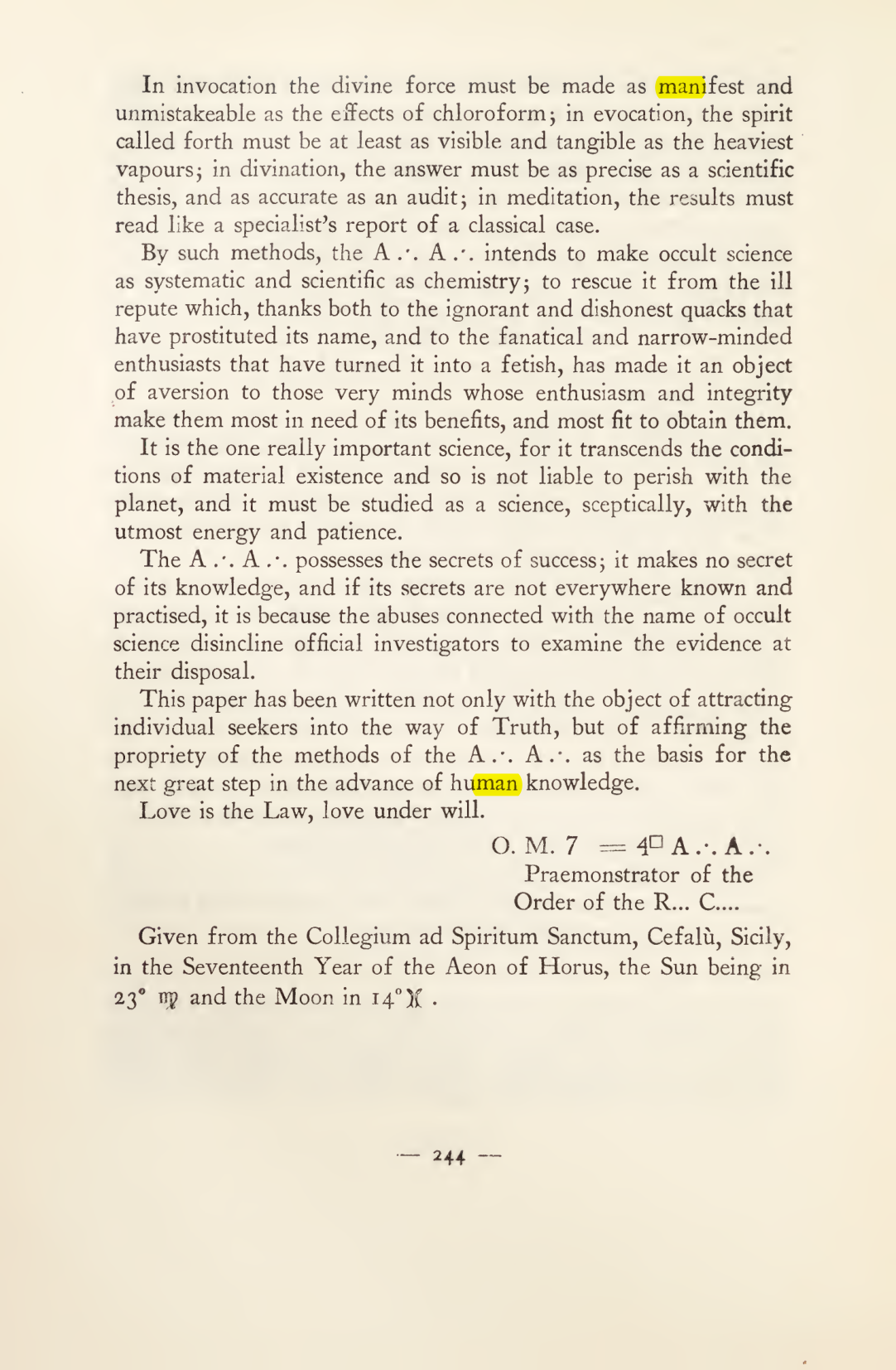 Original scan of Magick in Theory and Practice (Section 3), PDF page 40