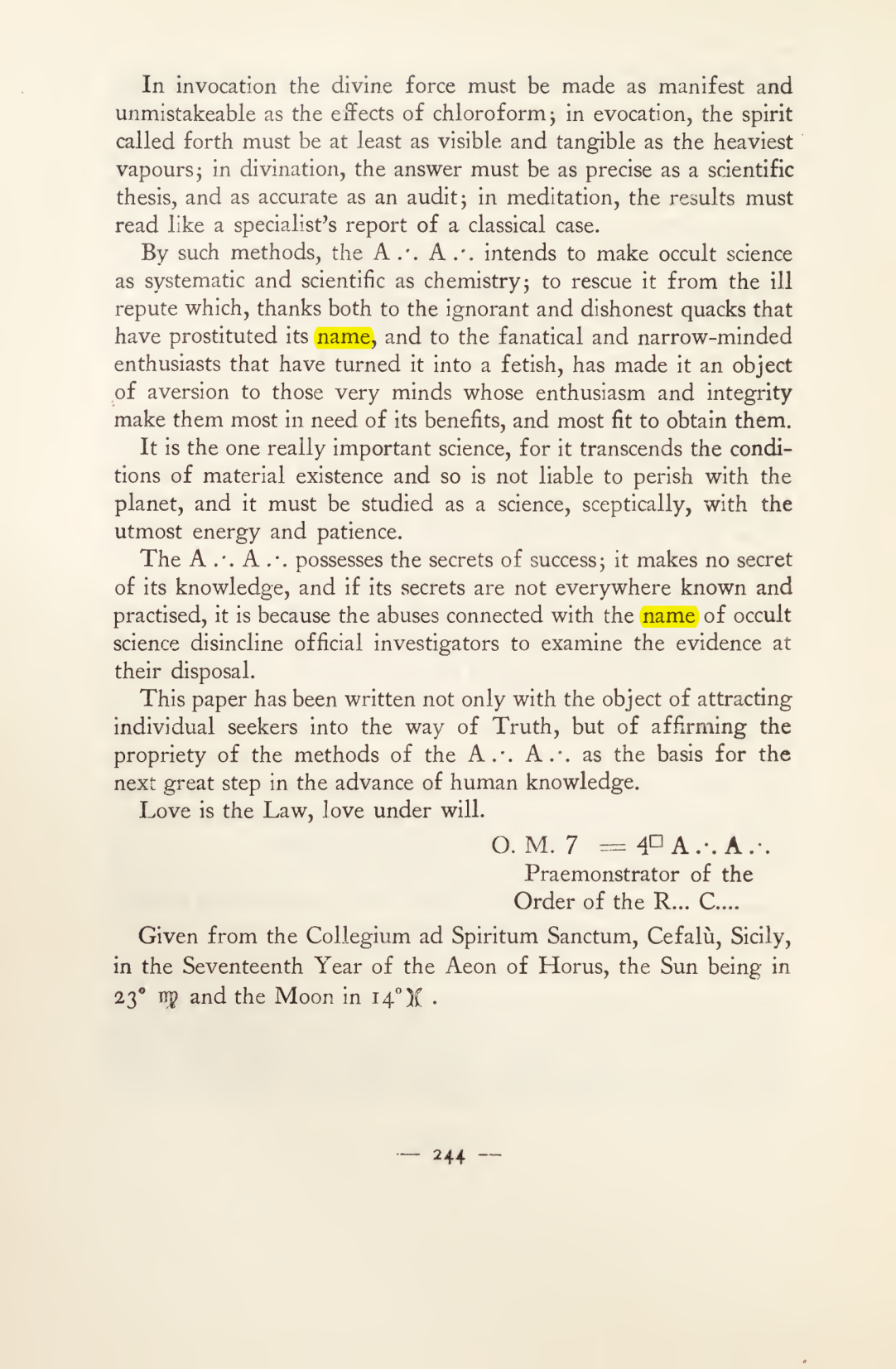 Original scan of Magick in Theory and Practice (Section 3), PDF page 40