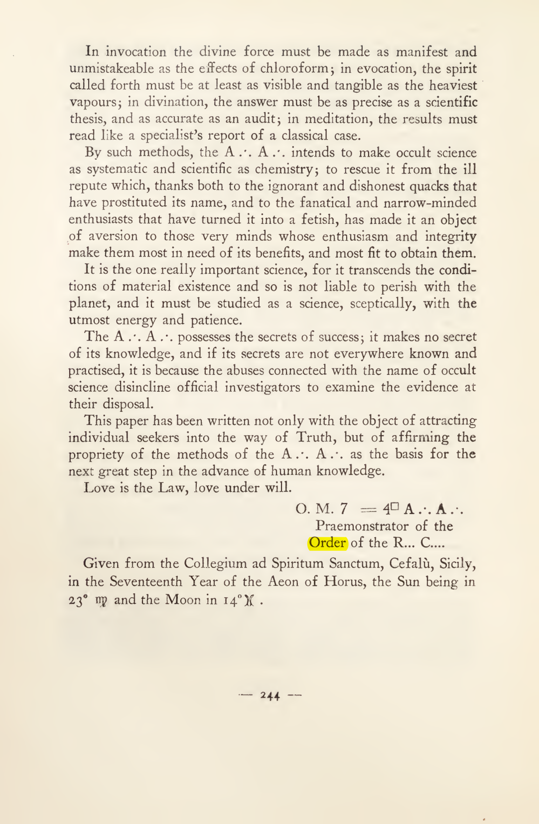 Original scan of Magick in Theory and Practice (Section 3), PDF page 40