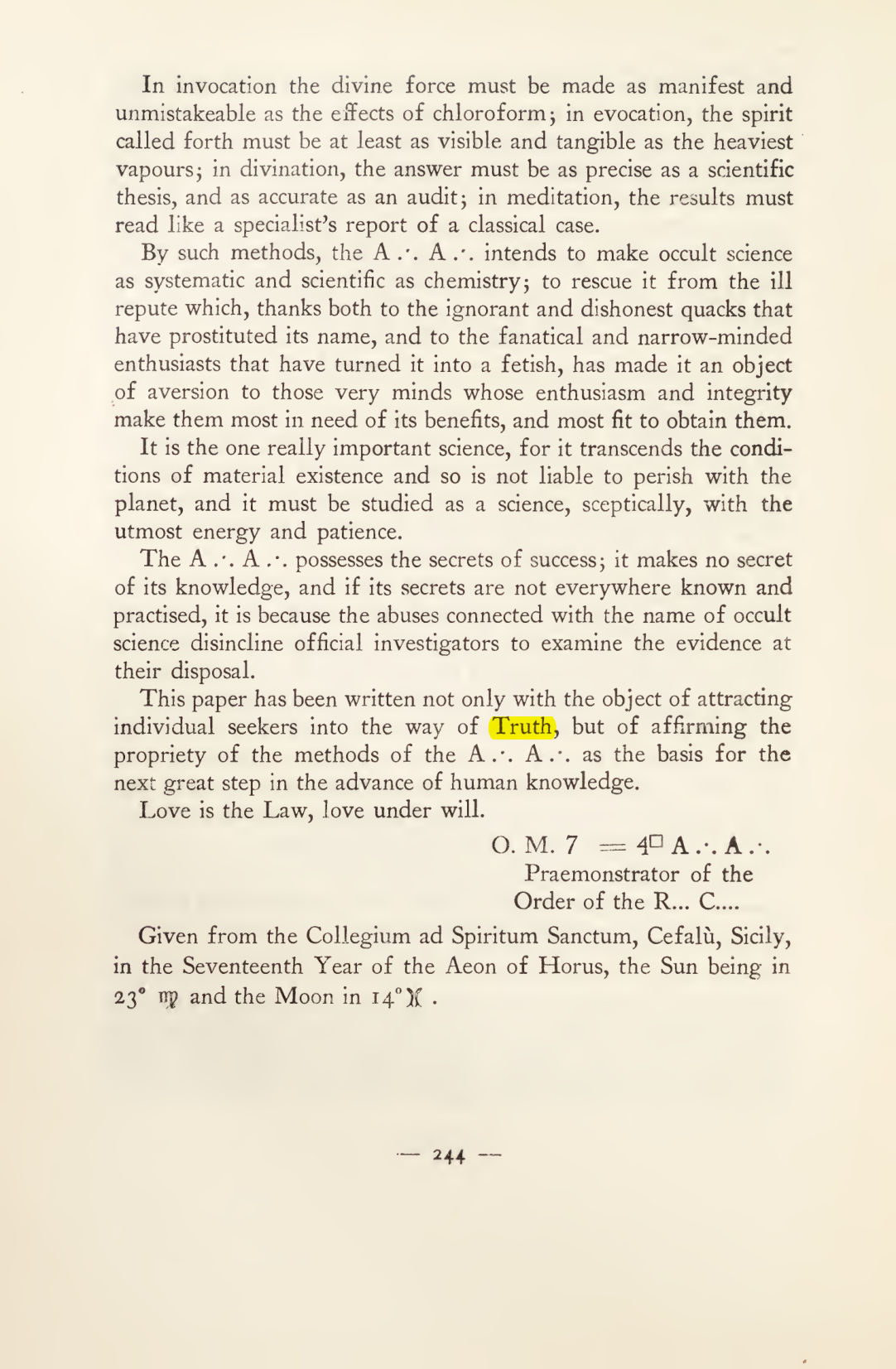 Original scan of Magick in Theory and Practice (Section 3), PDF page 40