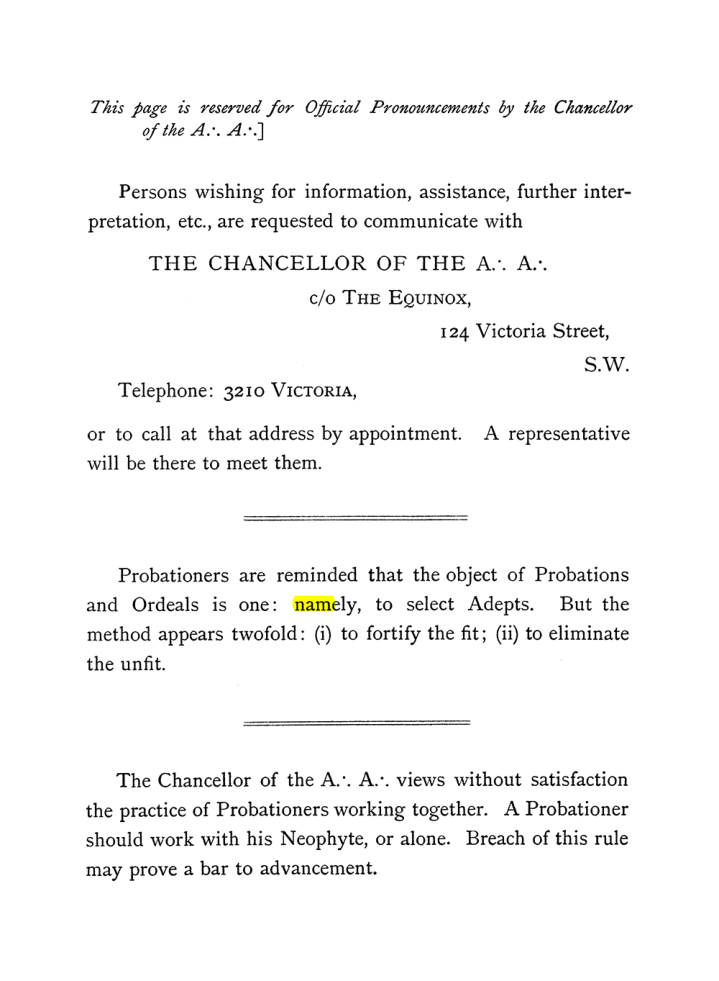 Original scan of The Equinox (Volume I, Number IV), PDF page 10