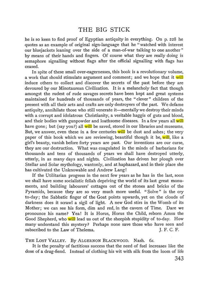 Original scan of The Equinox (Volume I, Number IV), PDF page 361