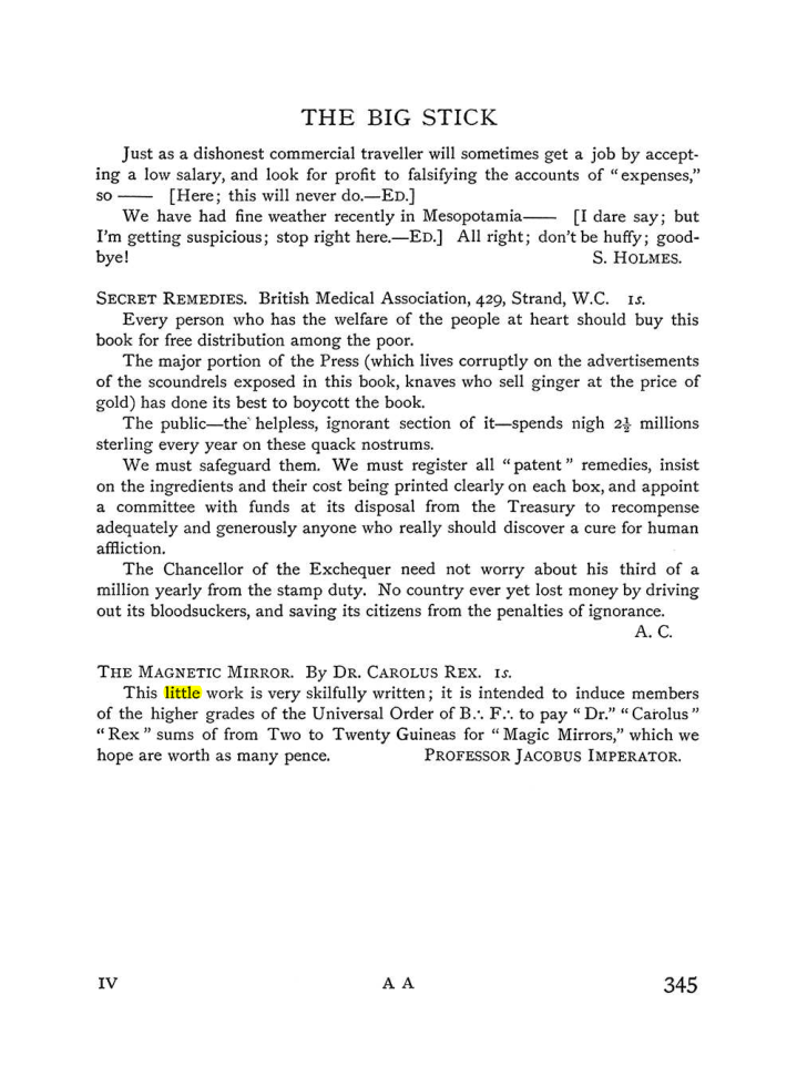 Original scan of The Equinox (Volume I, Number IV), PDF page 363