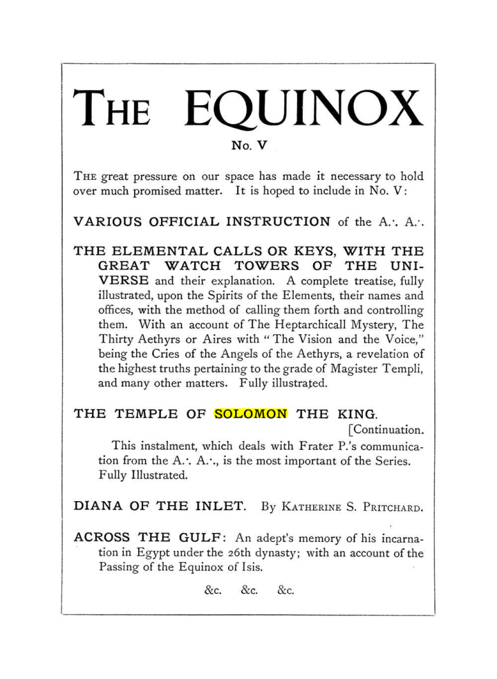 Original scan of The Equinox (Volume I, Number IV), PDF page 490