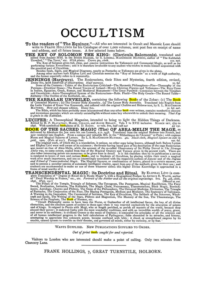 Original scan of The Equinox (Volume I, Number IV), PDF page 498