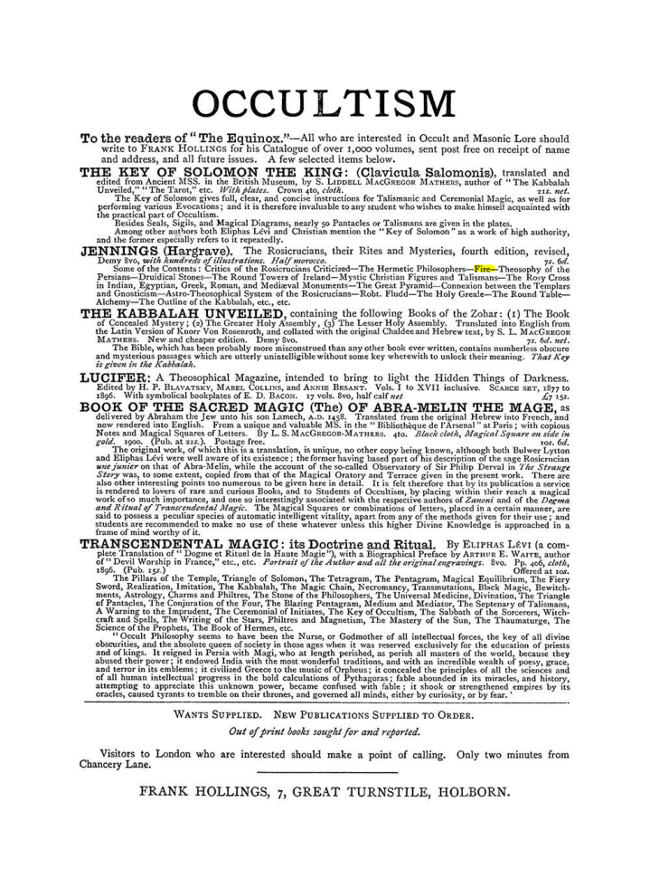 Original scan of The Equinox (Volume I, Number IV), PDF page 498