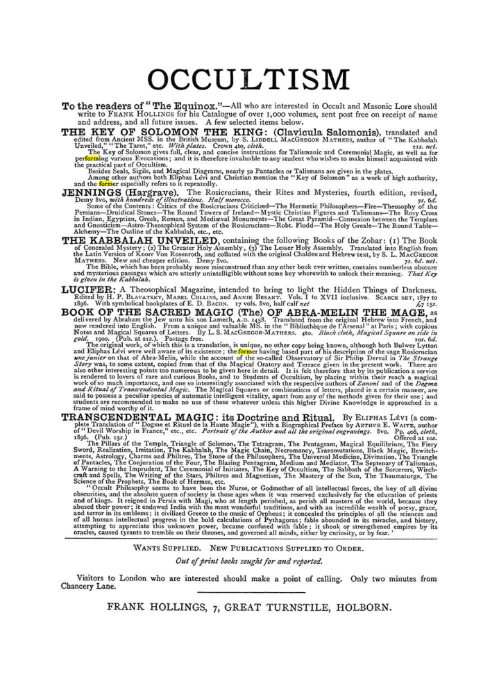 Original scan of The Equinox (Volume I, Number IV), PDF page 498