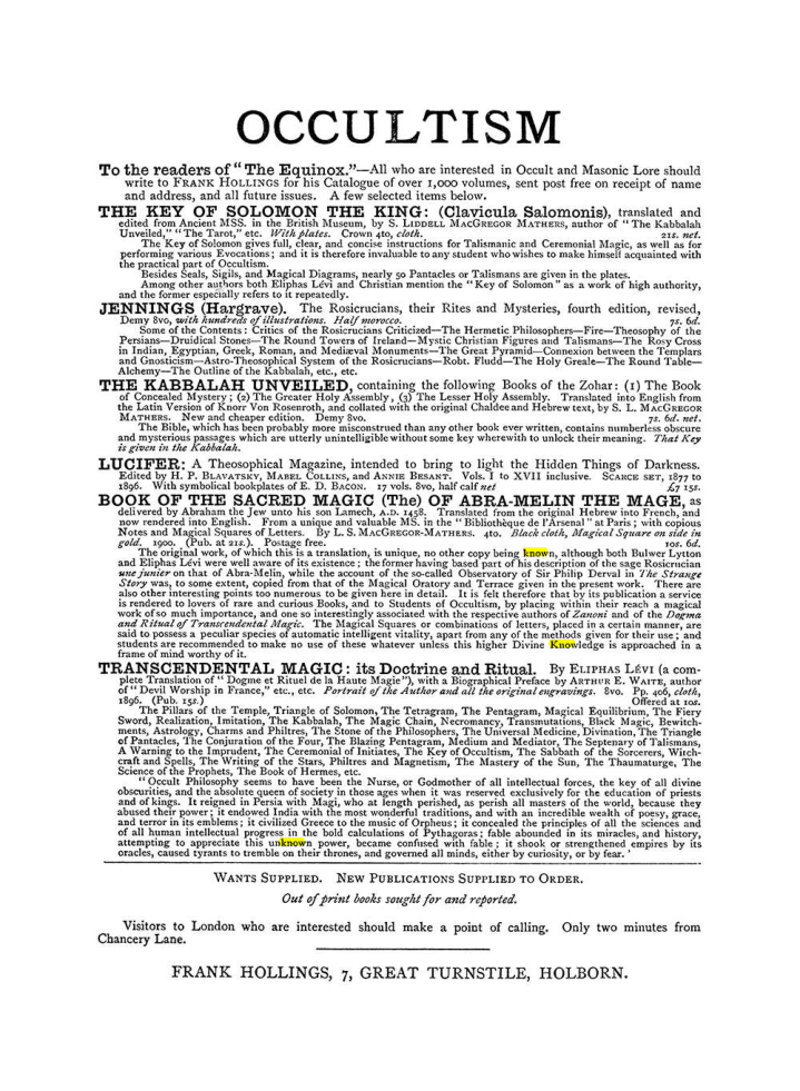 Original scan of The Equinox (Volume I, Number IV), PDF page 498