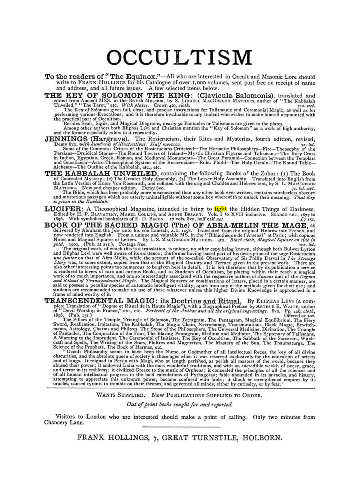 Original scan of The Equinox (Volume I, Number IV), PDF page 498