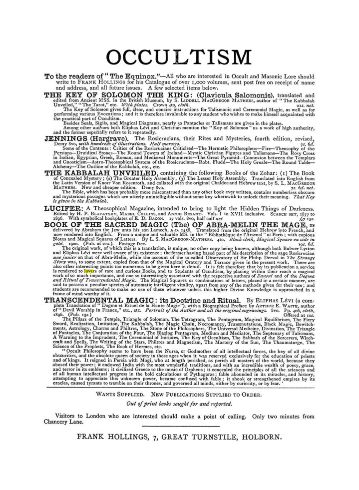 Original scan of The Equinox (Volume I, Number IV), PDF page 498