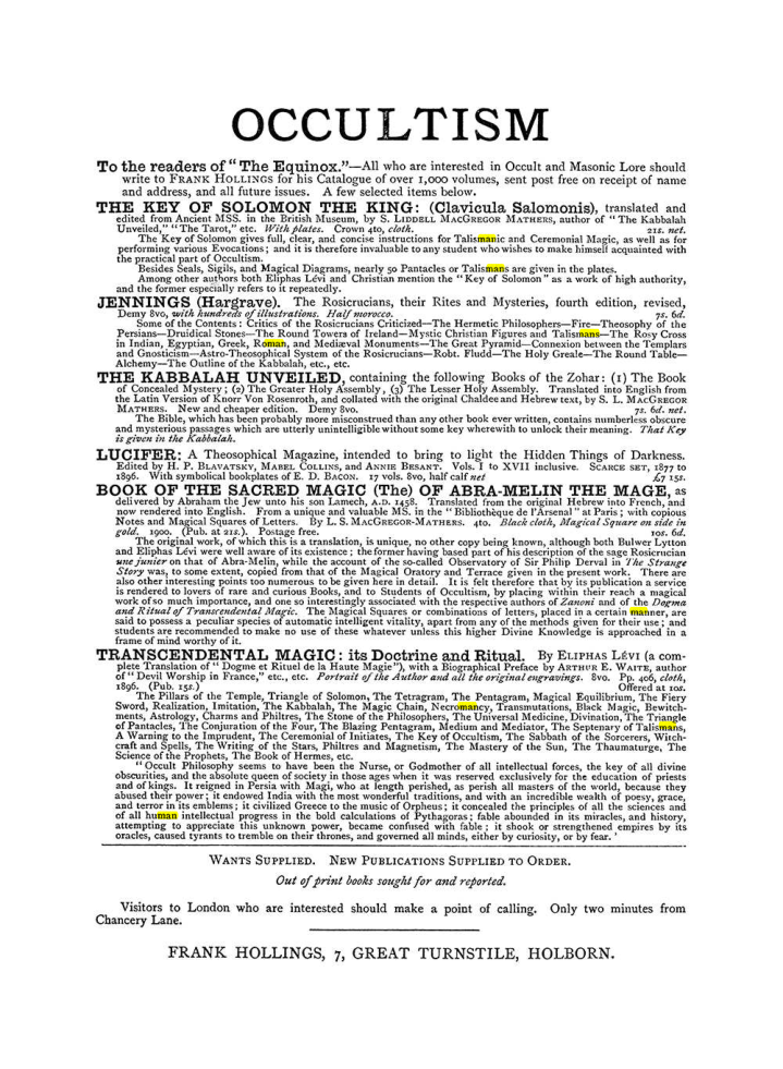 Original scan of The Equinox (Volume I, Number IV), PDF page 498