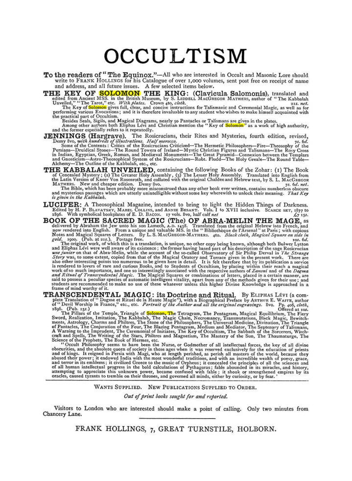 Original scan of The Equinox (Volume I, Number IV), PDF page 498
