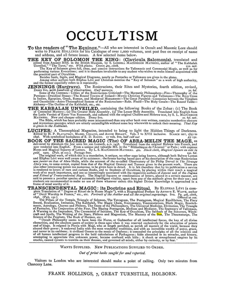 Original scan of The Equinox (Volume I, Number IV), PDF page 498