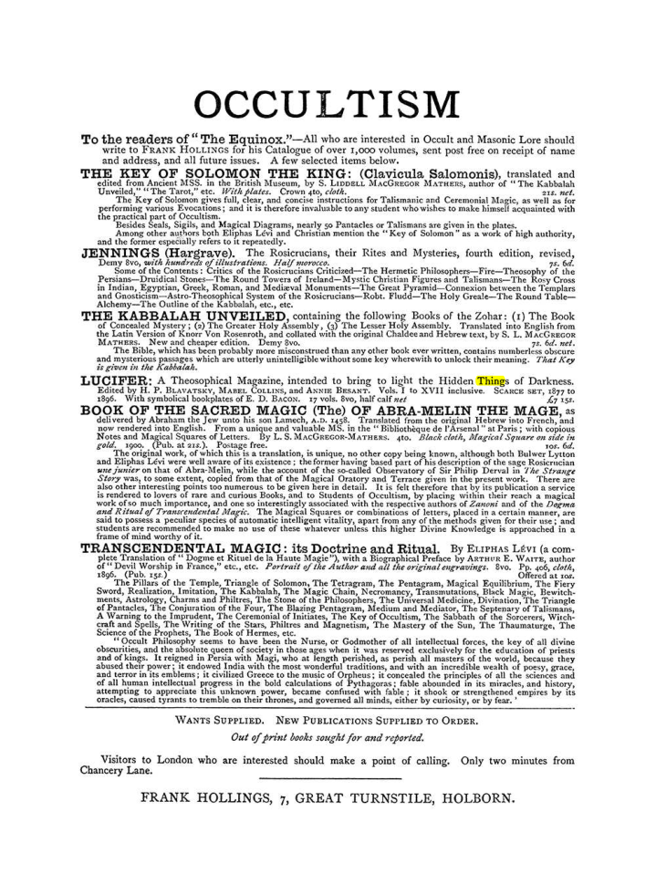 Original scan of The Equinox (Volume I, Number IV), PDF page 498