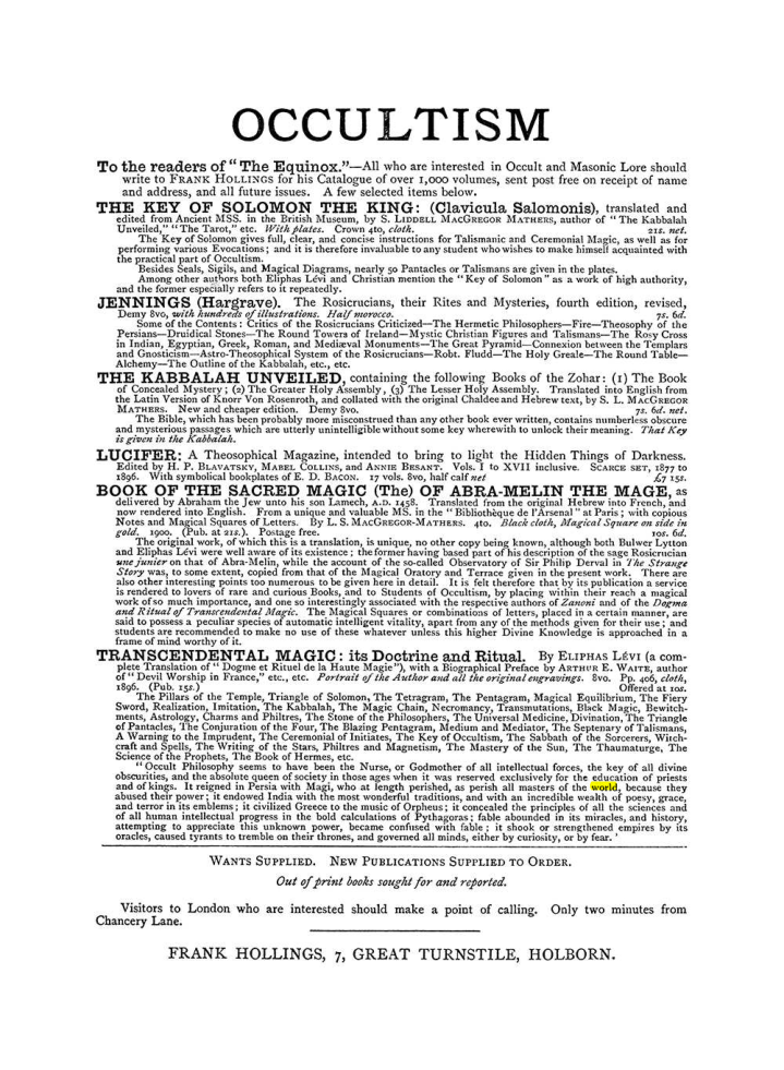 Original scan of The Equinox (Volume I, Number IV), PDF page 498