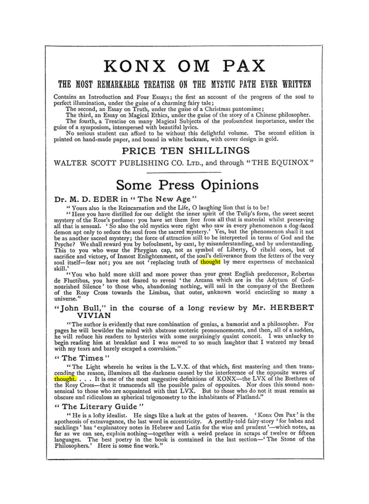 Original scan of The Equinox (Volume I, Number IV), PDF page 502