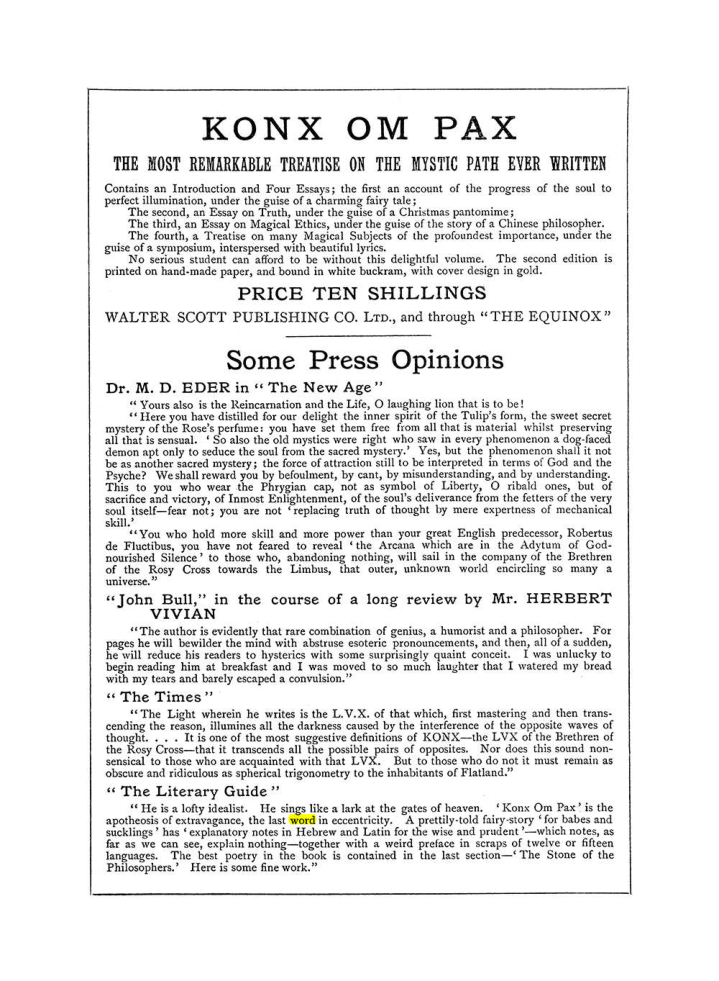 Original scan of The Equinox (Volume I, Number IV), PDF page 502