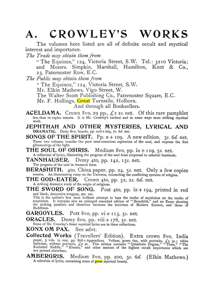 Original scan of The Equinox (Volume I, Number IV), PDF page 503