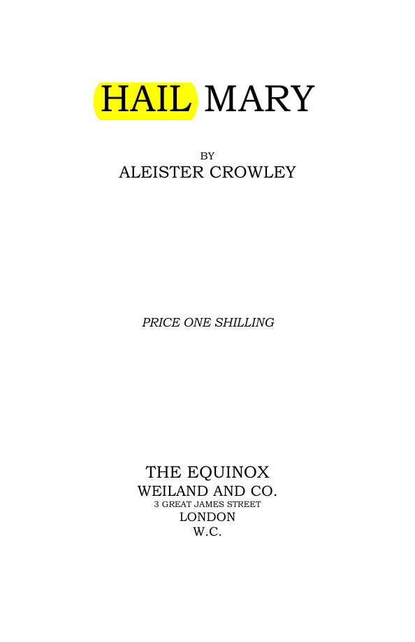 Original scan of Hail Mary, PDF page 2