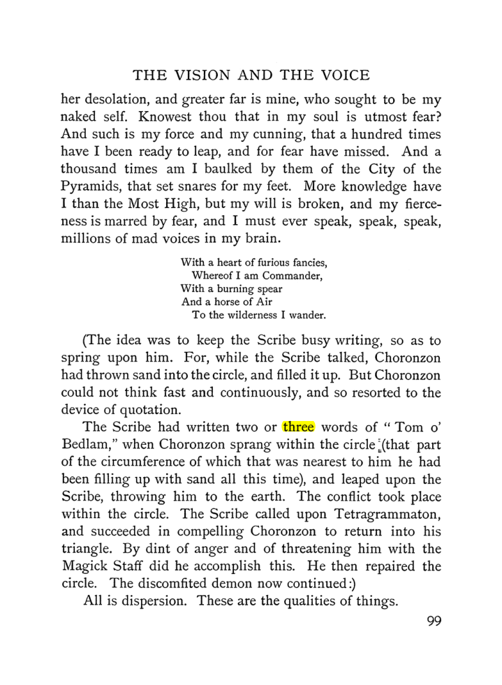 Original scan of The Vision and the Voice, PDF page 101
