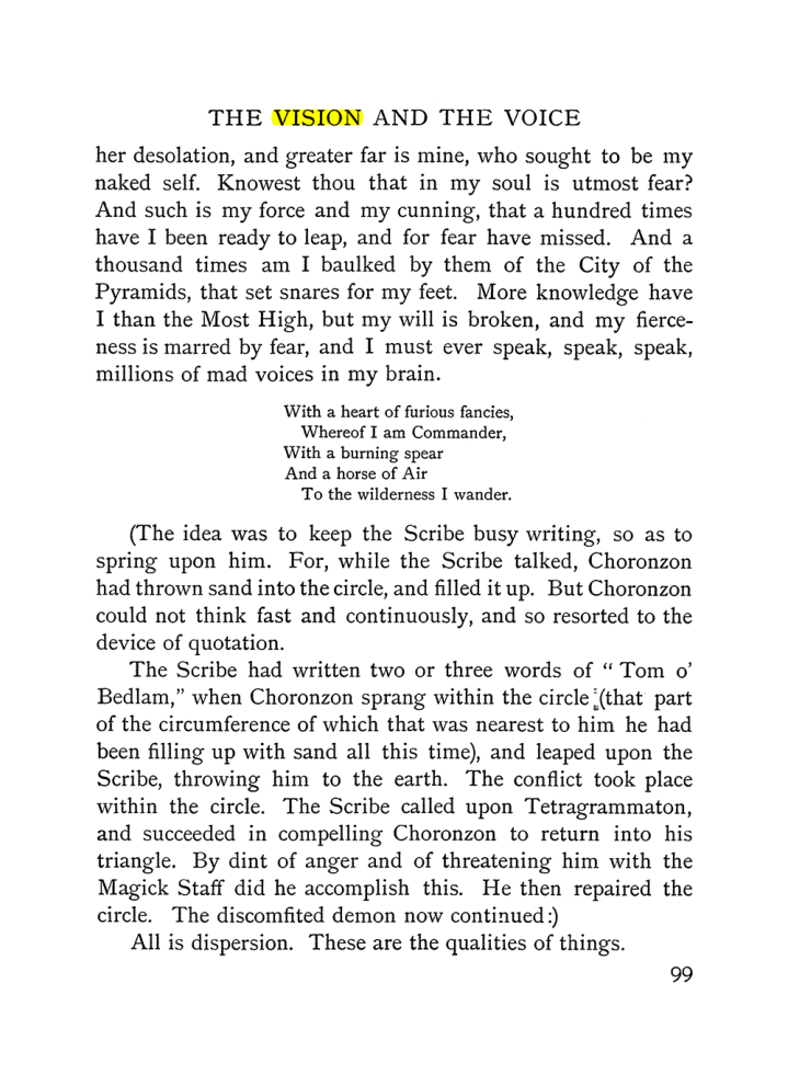 Original scan of The Vision and the Voice, PDF page 101