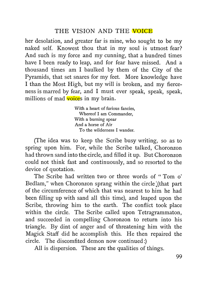 Original scan of The Vision and the Voice, PDF page 101