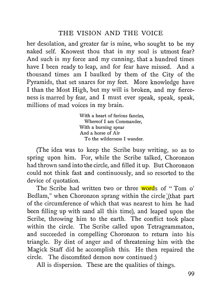 Original scan of The Vision and the Voice, PDF page 101