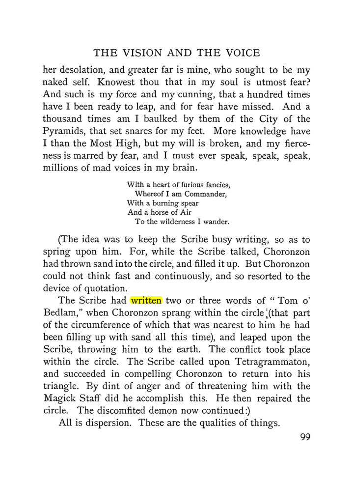 Original scan of The Vision and the Voice, PDF page 101