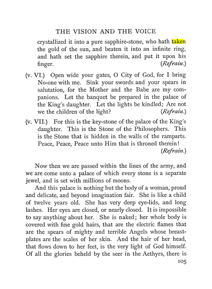 Original scan of The Vision and the Voice, PDF page 107