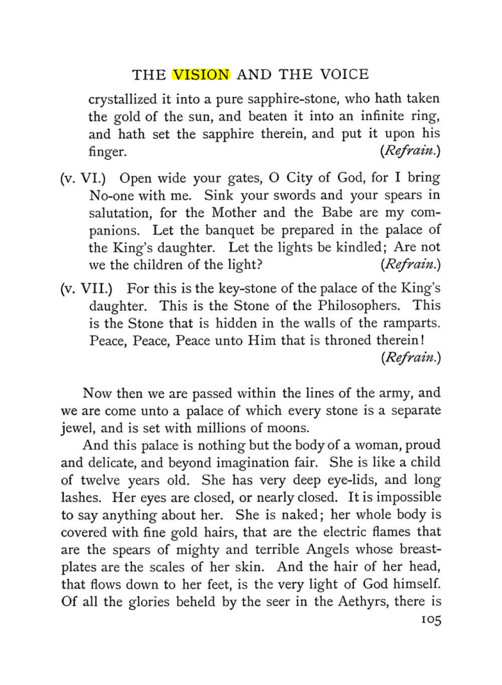 Original scan of The Vision and the Voice, PDF page 107