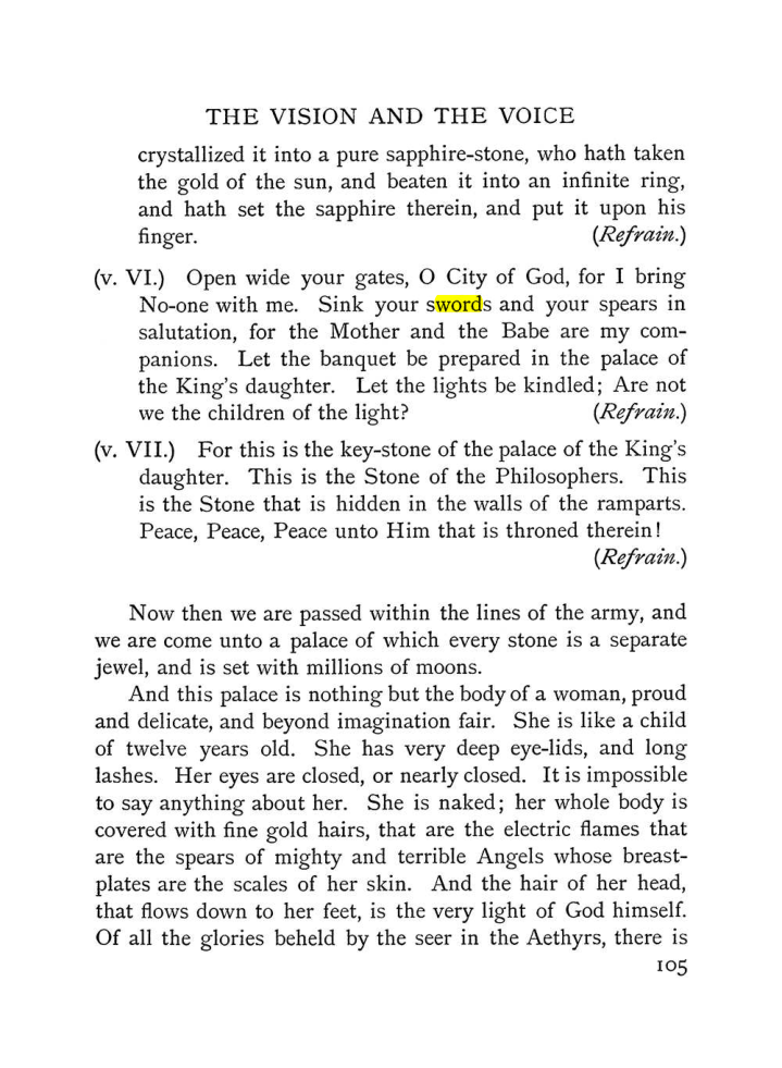 Original scan of The Vision and the Voice, PDF page 107