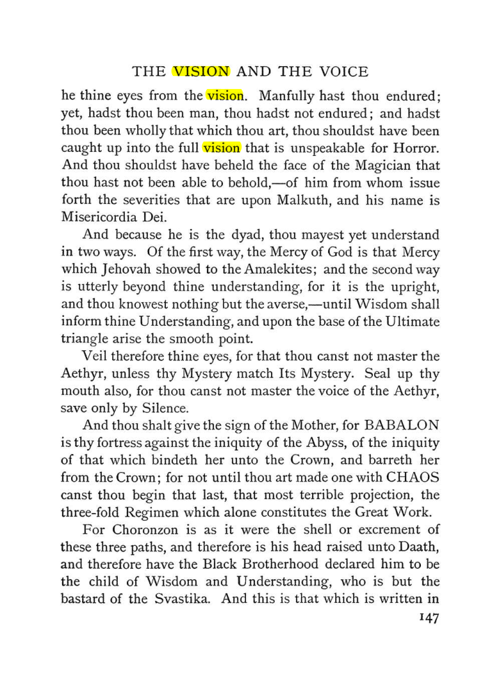 Original scan of The Vision and the Voice, PDF page 149