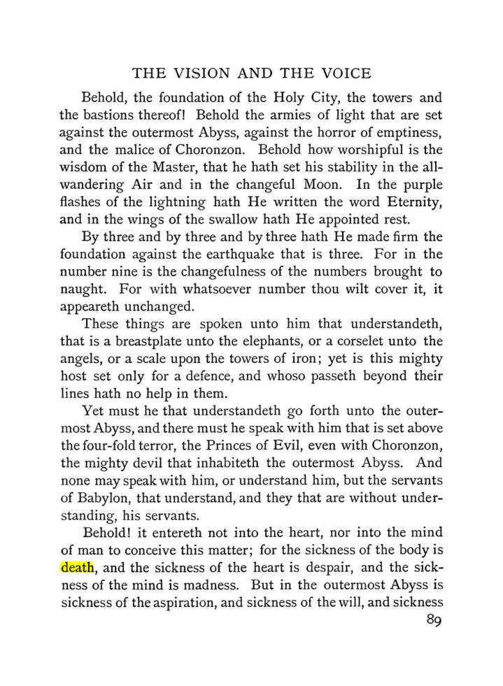 Original scan of The Vision and the Voice, PDF page 91