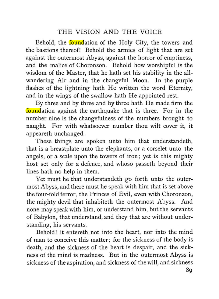 Original scan of The Vision and the Voice, PDF page 91
