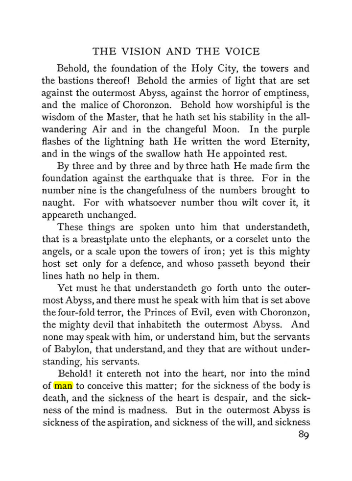 Original scan of The Vision and the Voice, PDF page 91