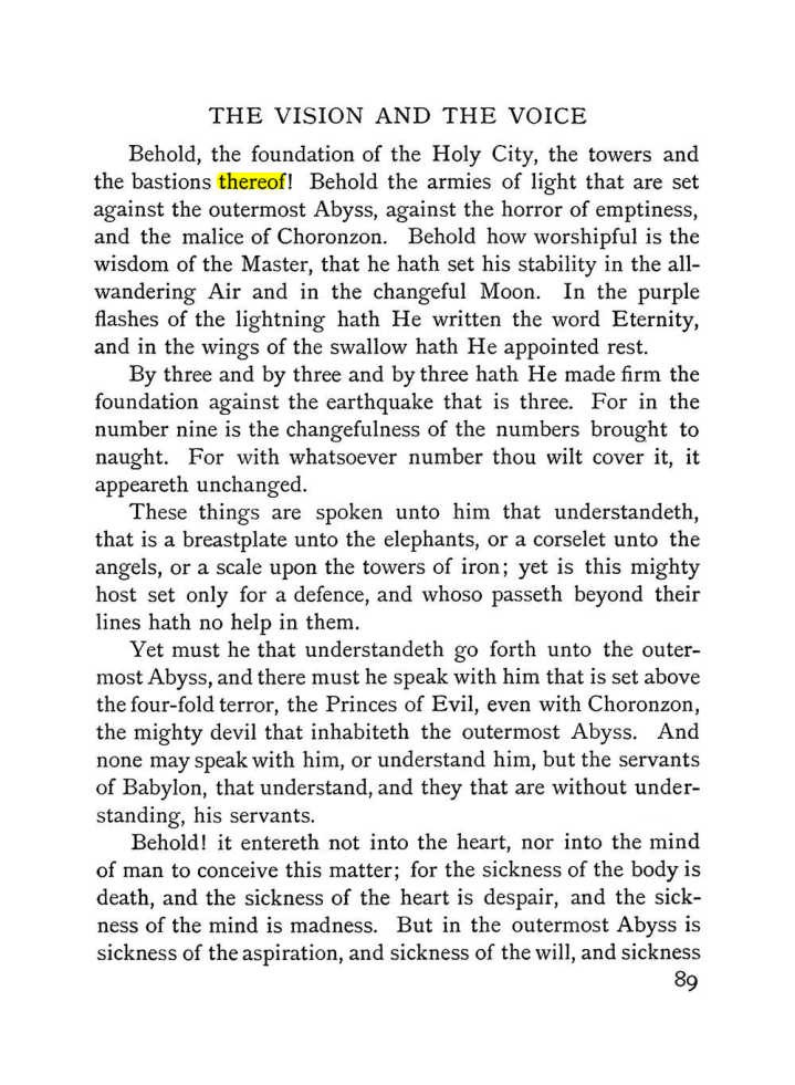 Original scan of The Vision and the Voice, PDF page 91