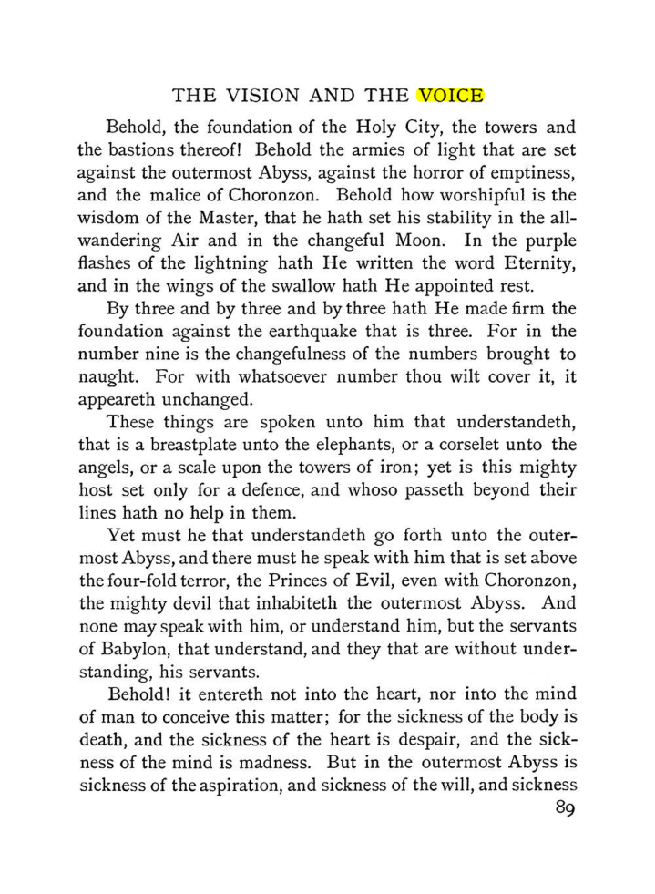 Original scan of The Vision and the Voice, PDF page 91