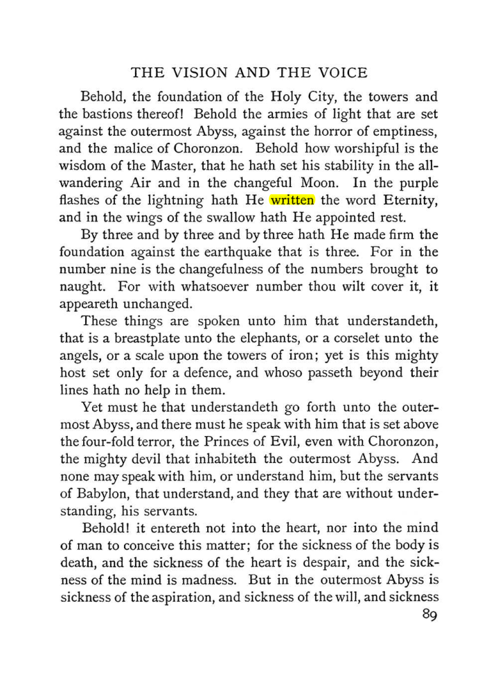 Original scan of The Vision and the Voice, PDF page 91