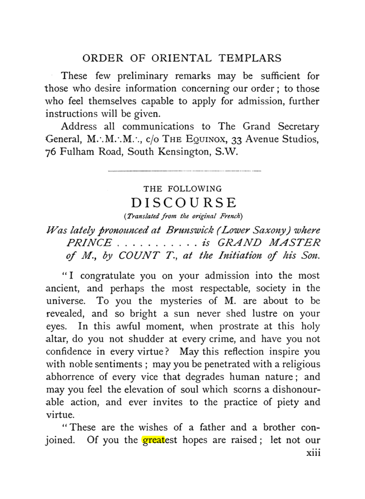 Original scan of The Equinox (Volume I, Number IX), PDF page 13