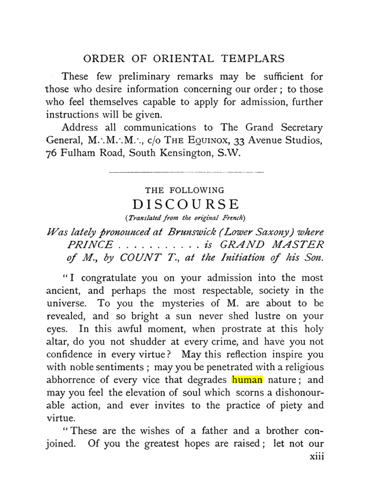 Original scan of The Equinox (Volume I, Number IX), PDF page 13