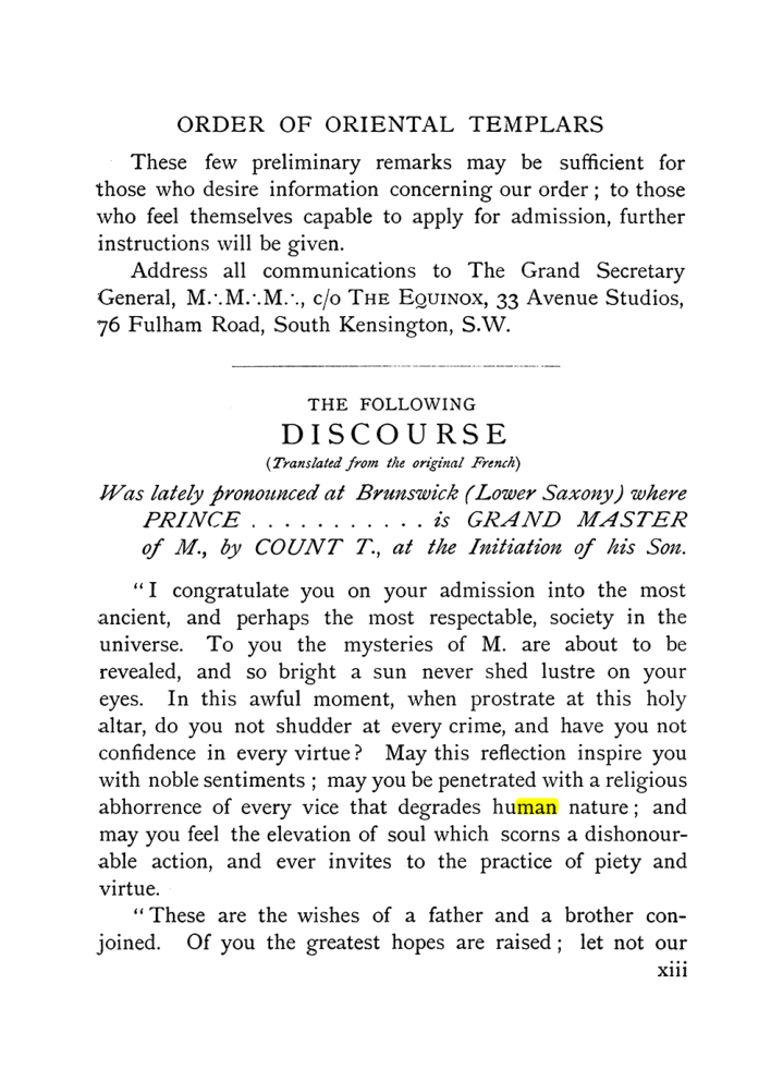 Original scan of The Equinox (Volume I, Number IX), PDF page 13