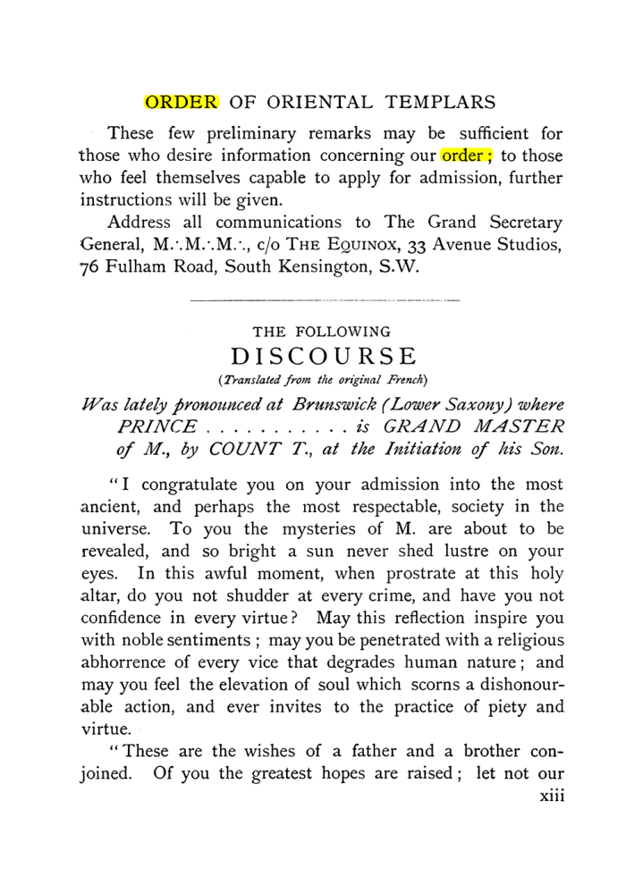 Original scan of The Equinox (Volume I, Number IX), PDF page 13