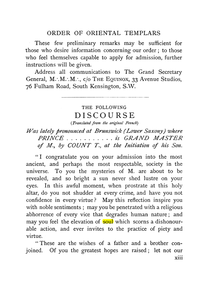 Original scan of The Equinox (Volume I, Number IX), PDF page 13