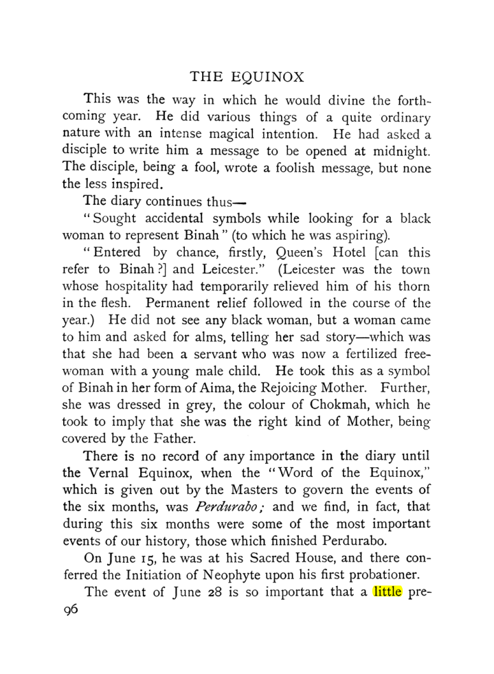Original scan of The Equinox (Volume I, Number IX), PDF page 136