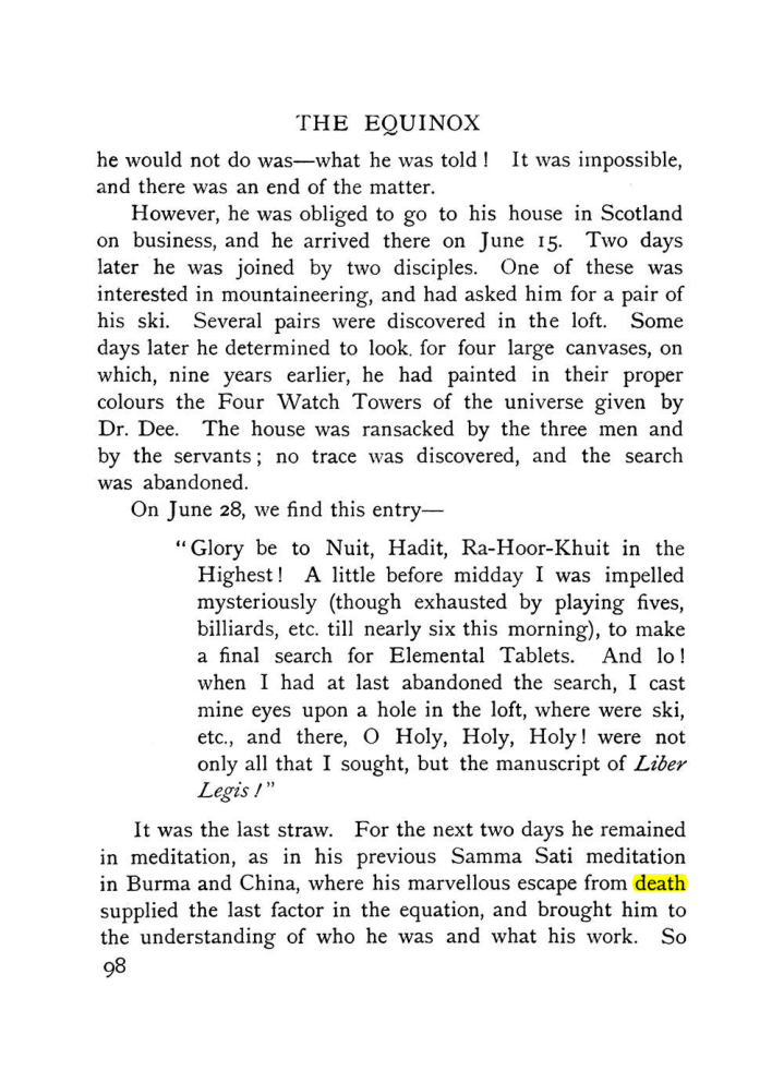 Original scan of The Equinox (Volume I, Number IX), PDF page 138