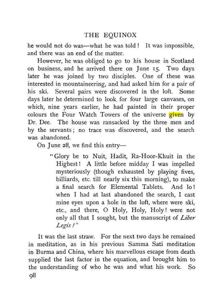 Original scan of The Equinox (Volume I, Number IX), PDF page 138