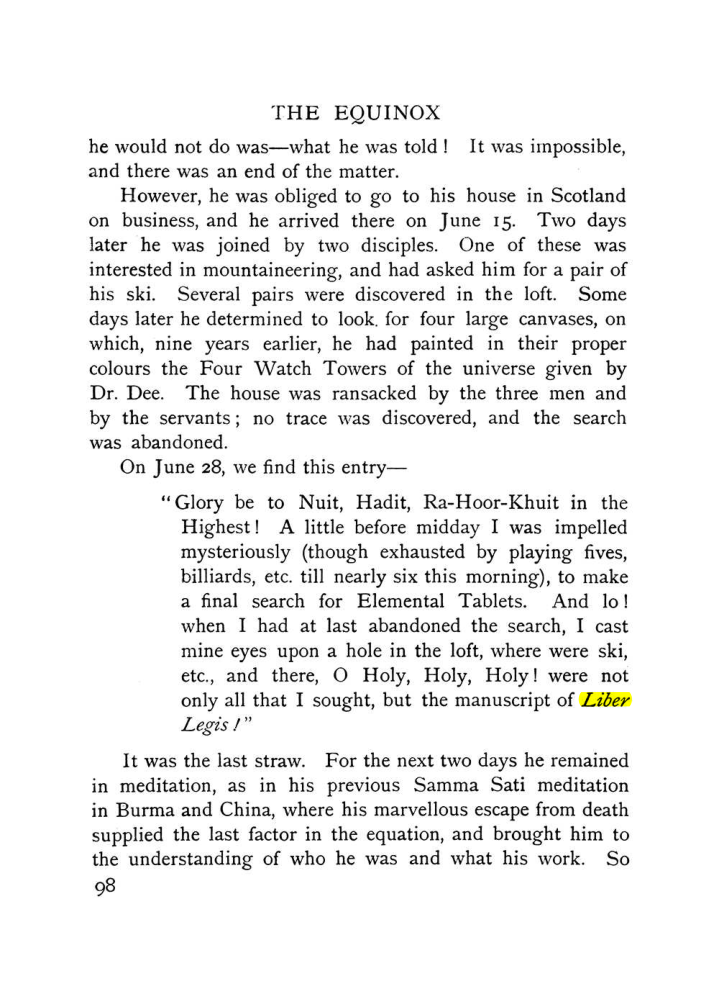 Original scan of The Equinox (Volume I, Number IX), PDF page 138