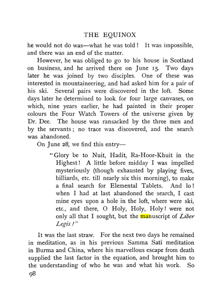 Original scan of The Equinox (Volume I, Number IX), PDF page 138