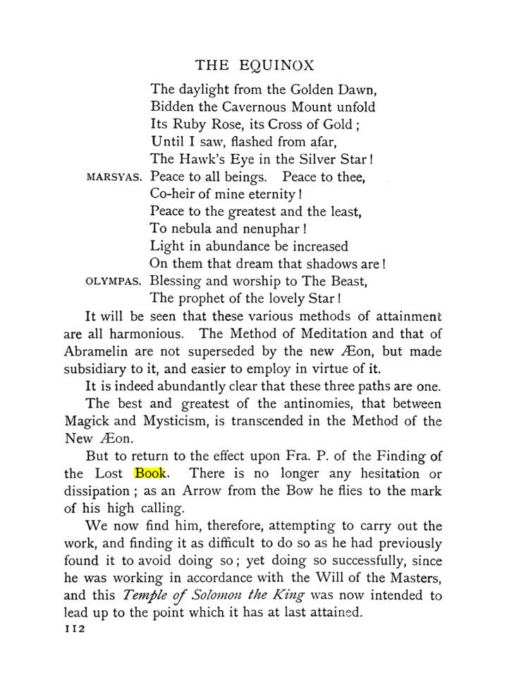 Original scan of The Equinox (Volume I, Number IX), PDF page 152